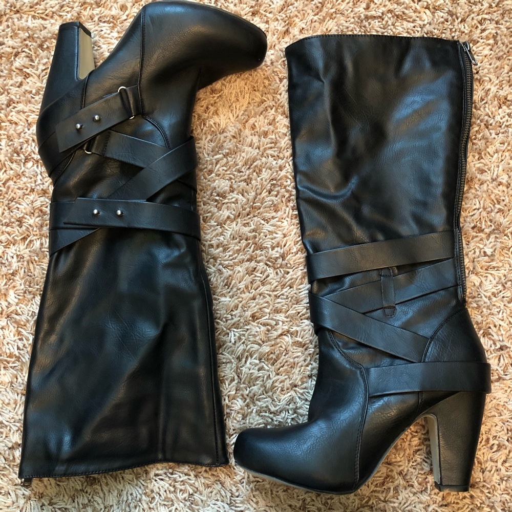 Steve Madden (Sargent) Black knee high boots